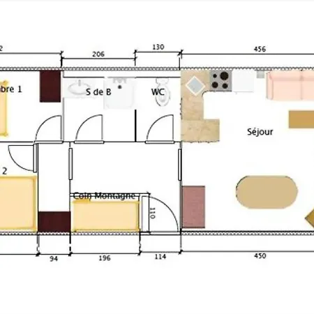 Les Bergers - 3 Pieces 6 Personnes 3 Expo Est Mae-4114 Daire Valloire